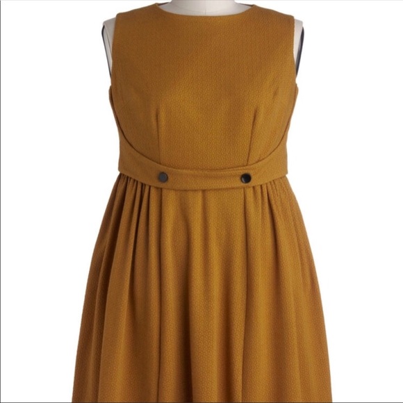 Modcloth Dresses & Skirts - Modcloth Myrtlewood Mustard Dress 3x